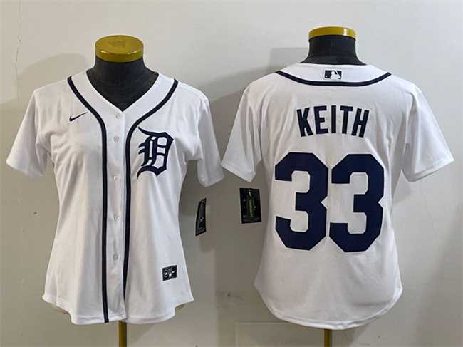 Women%27s Detroit Tigers #33 Colt Keith White Cool Base Stitched Jersey->mlb womens jerseys->MLB Jersey